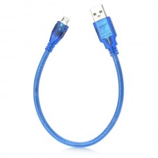 Переходник USB Орбита BS-421 прозрачный (штекер USB - штекер microUSB) 40см/10/500