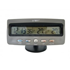 VST-7045 часы эл. авто(темп., будильник, дата)/100